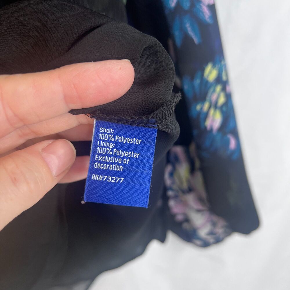 Apt 9 Floral Sheer Sleeve Color Block Boho Cottag… - image 8